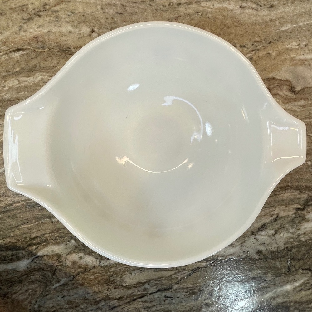 Pyrex Town and Country Brown Hex on Opal Cinderella Nesting Bowl 4 Qt #444 - Picture 8 of 13